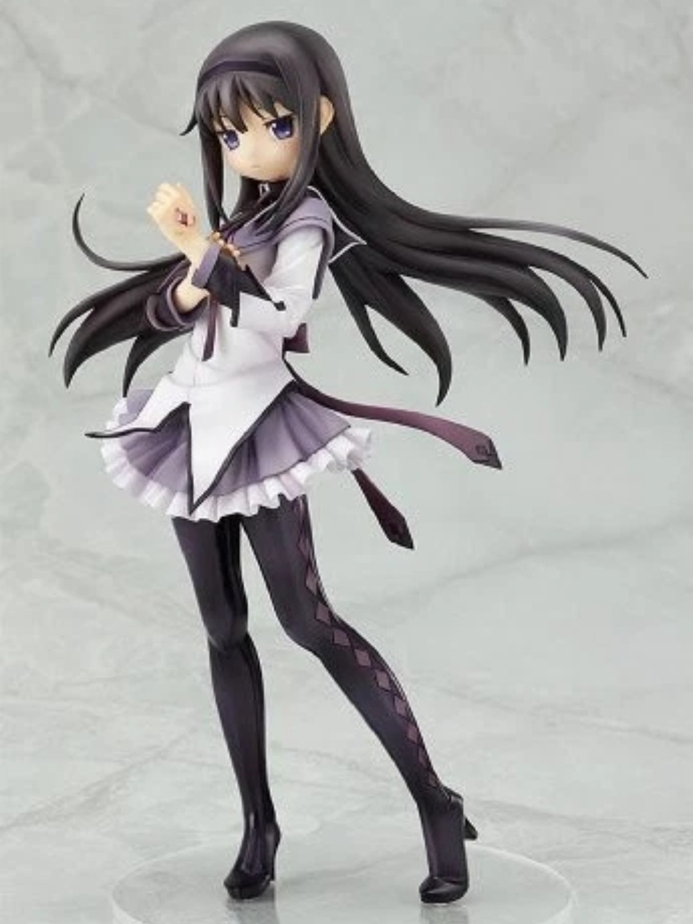 Anime Character Figure - Purple & Black Decorative Figurine